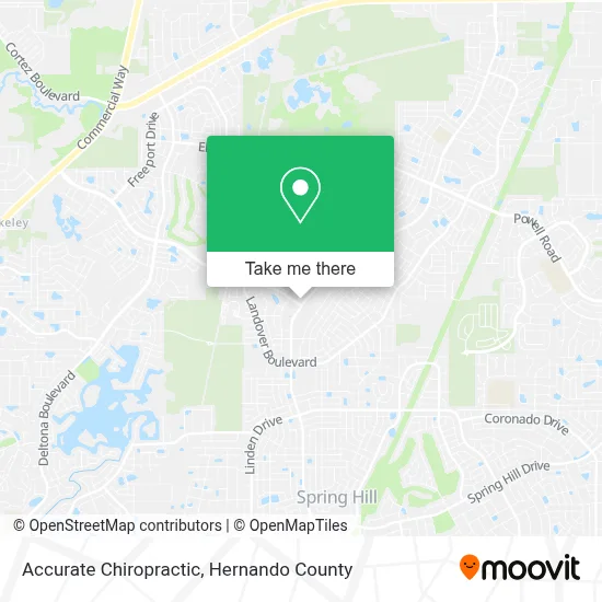 Accurate Chiropractic map