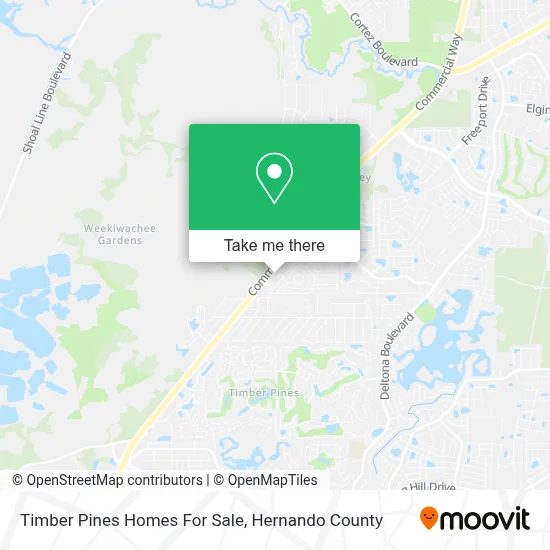 Timber Pines Homes For Sale map