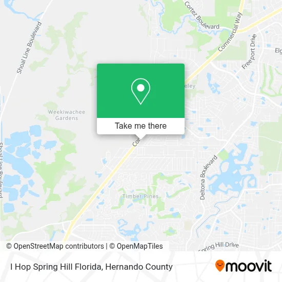I Hop Spring Hill Florida map