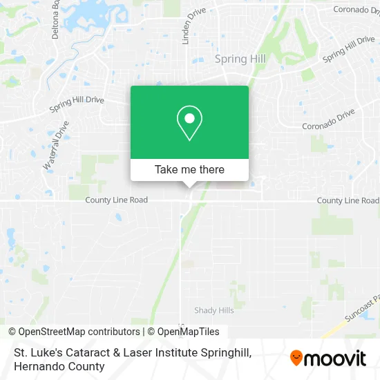 St. Luke's Cataract & Laser Institute Springhill map