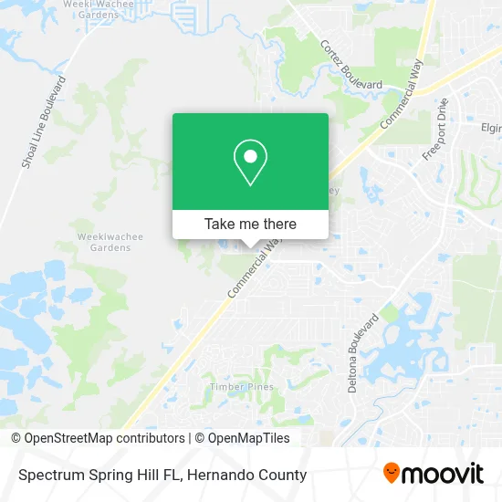 Spectrum Spring Hill FL map