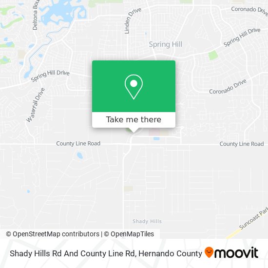 Shady Hills Rd And County Line Rd map