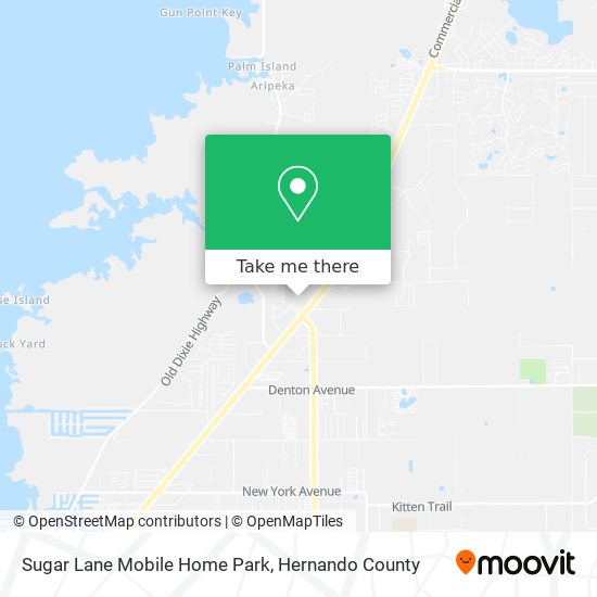 Sugar Lane Mobile Home Park map