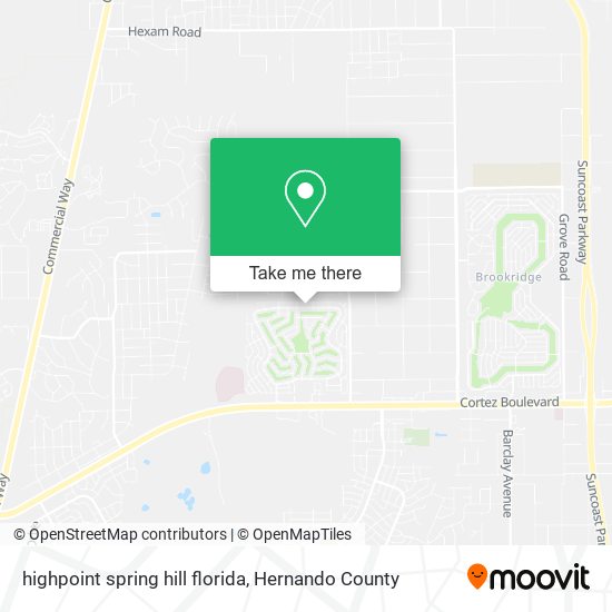 Mapa de highpoint  spring hill florida