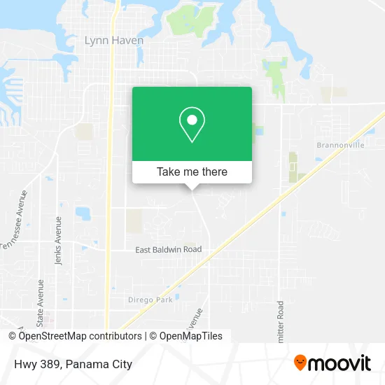 Hwy 389 map