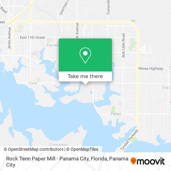 Rock Tenn Paper Mill - Panama City, Florida map