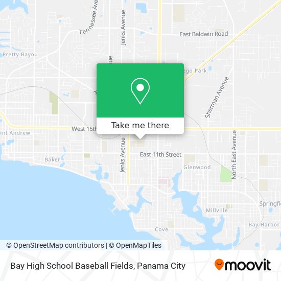 Bay High School Baseball Fields map