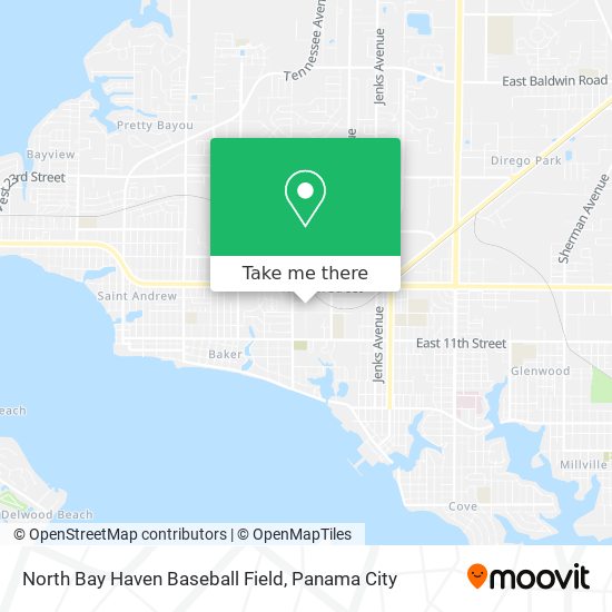 North Bay Haven Baseball Field map