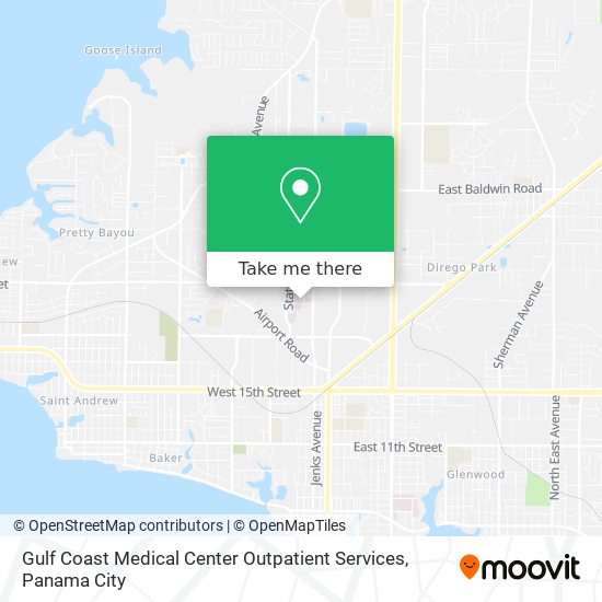 Mapa de Gulf Coast Medical Center Outpatient Services