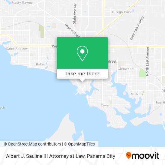 Albert J. Sauline III Attorney at Law map