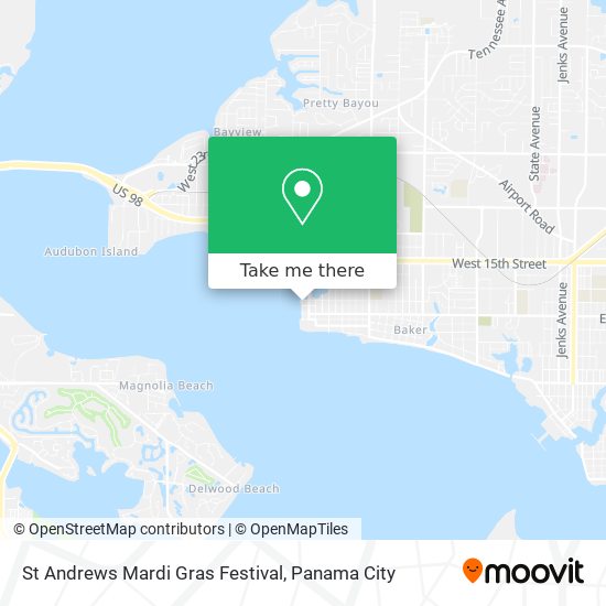 Mapa de St Andrews Mardi Gras Festival