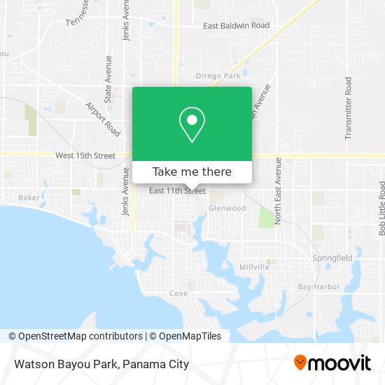 Watson Bayou Park map