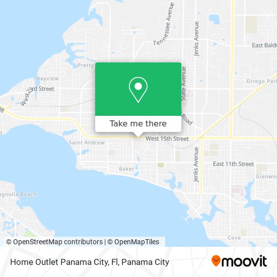 Mapa de Home Outlet Panama City, Fl