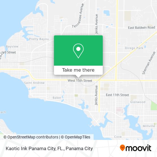 Mapa de Kaotic Ink Panama City, FL.