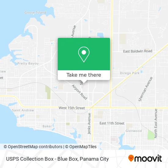 USPS Collection Box - Blue Box map