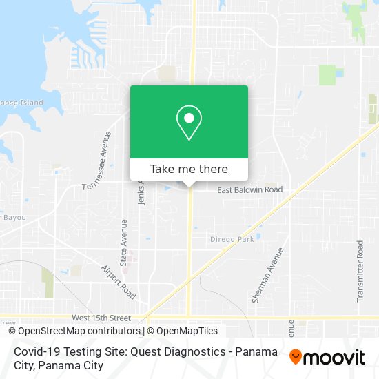 Covid-19 Testing Site: Quest Diagnostics - Panama City map