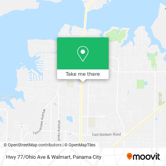 Hwy 77/Ohio Ave & Walmart map