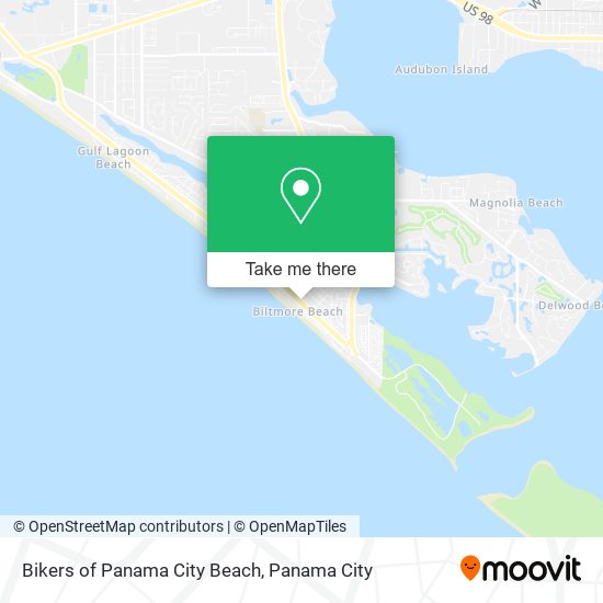Bikers of Panama City Beach map