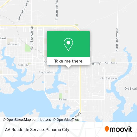 Mapa de AA Roadside Service