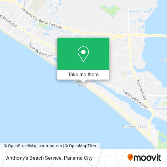 Anthony's Beach Service map
