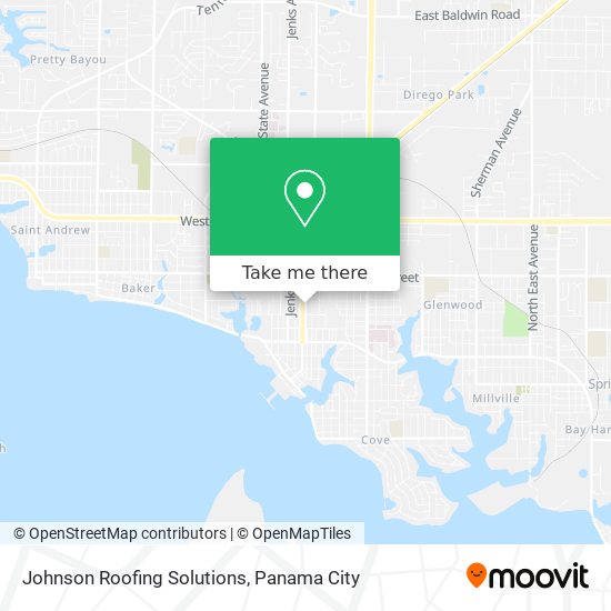 Johnson Roofing Solutions map