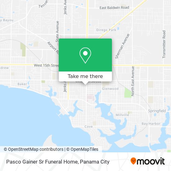 Pasco Gainer Sr Funeral Home map