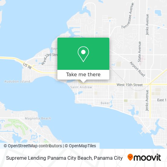 Supreme Lending Panama City Beach map