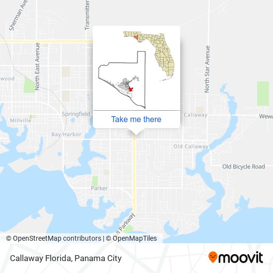 Callaway Florida map