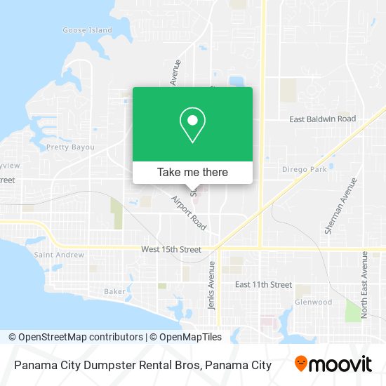 Panama City Dumpster Rental Bros map