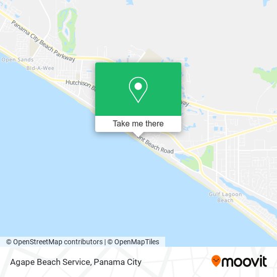 Agape Beach Service map