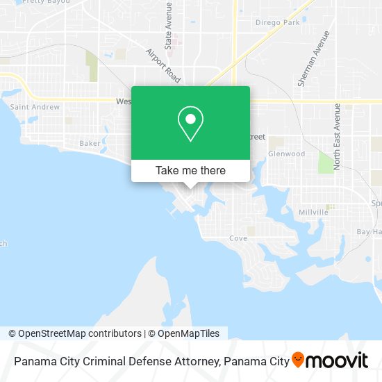 Panama City Criminal Defense Attorney map