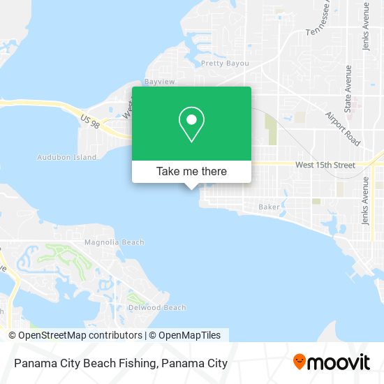 Panama City Beach Fishing map