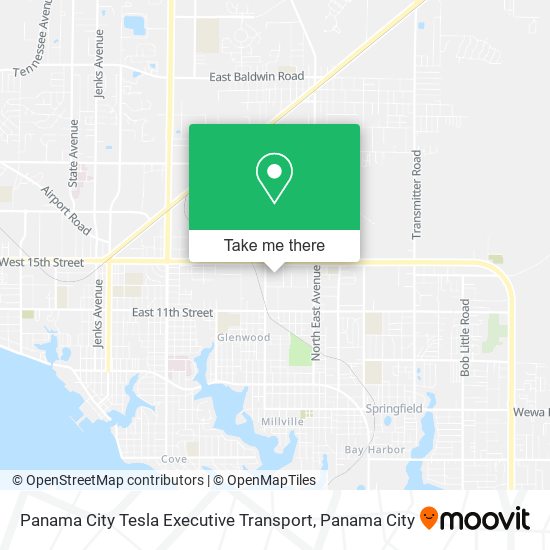 Panama City Tesla Executive Transport map