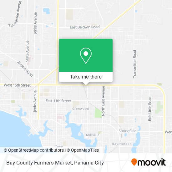 Bay County Farmers Market map