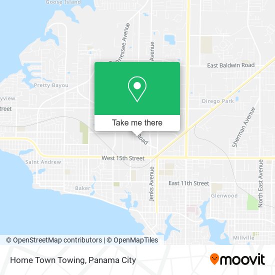 Home Town Towing map