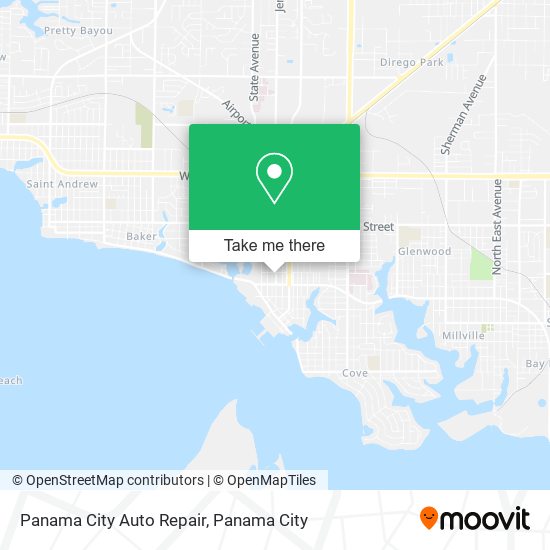 Mapa de Panama City Auto Repair