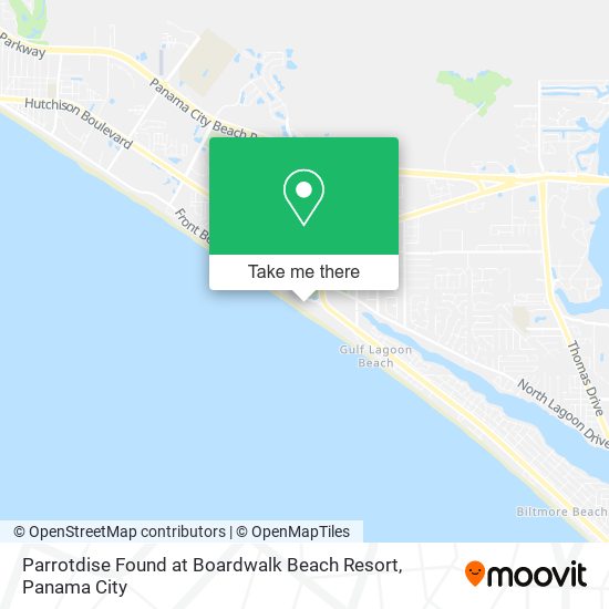 Parrotdise Found at Boardwalk Beach Resort map