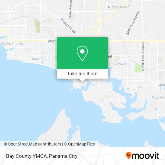 Bay County YMCA map