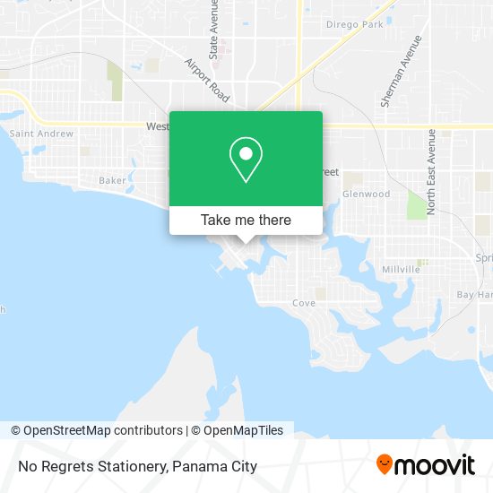 No Regrets Stationery map
