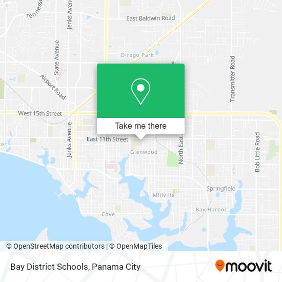 Bay District Schools map