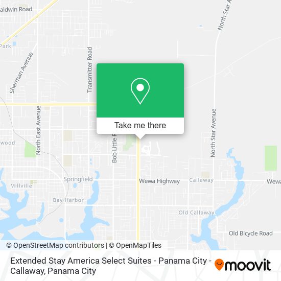 Mapa de Extended Stay America Select Suites - Panama City - Callaway