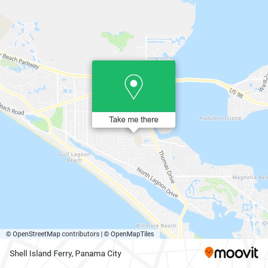 Shell Island Ferry map