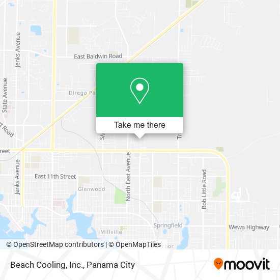 Beach Cooling, Inc. map