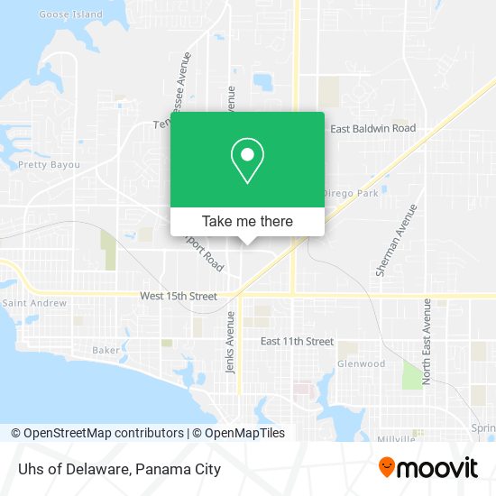Uhs of Delaware map