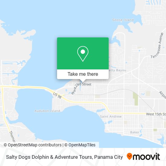 Salty Dogs Dolphin & Adventure Tours map