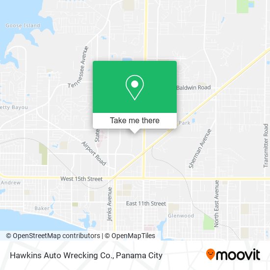 Hawkins Auto Wrecking Co. map