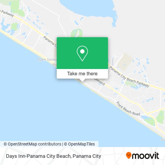 Mapa de Days Inn-Panama City Beach