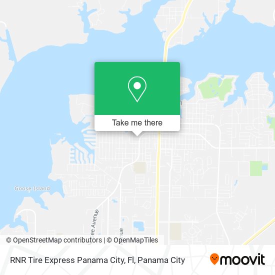 Mapa de RNR Tire Express Panama City, Fl