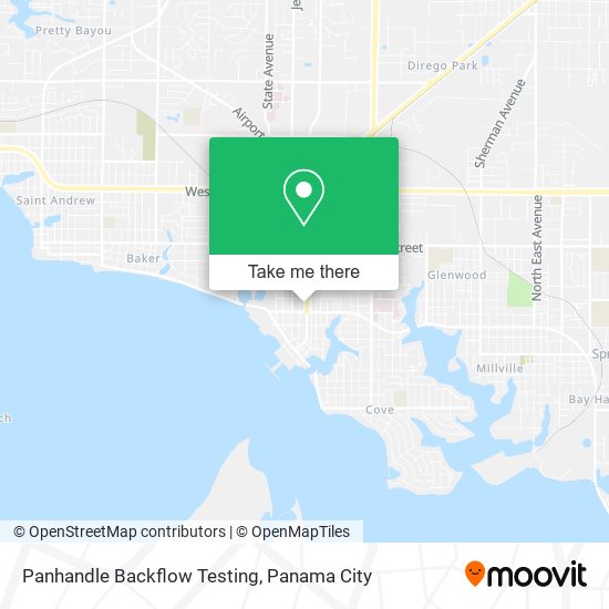 Panhandle Backflow Testing map