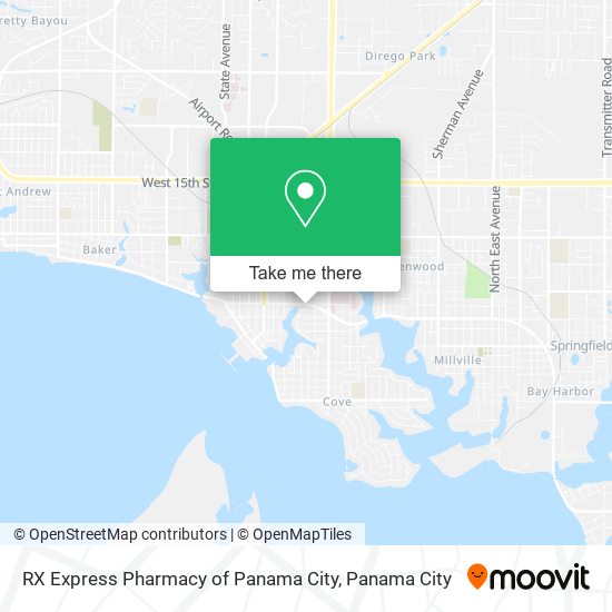 Mapa de RX Express Pharmacy of Panama City